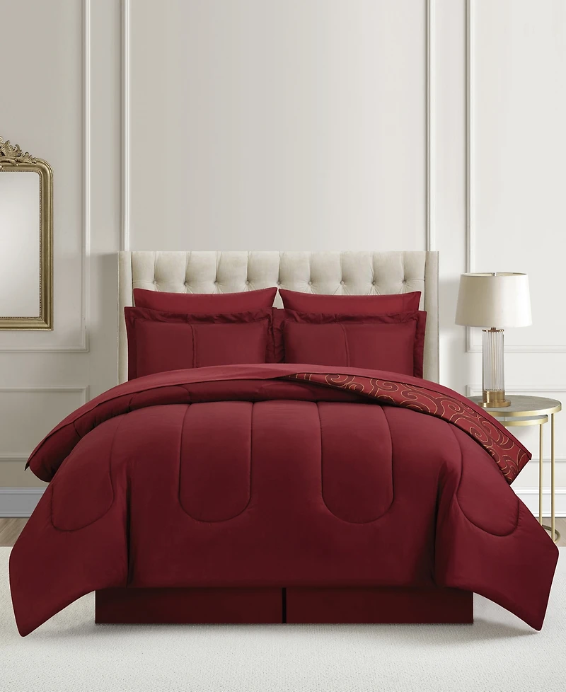Sunham Scroll Metallic 8-Pc. Comforter Sets