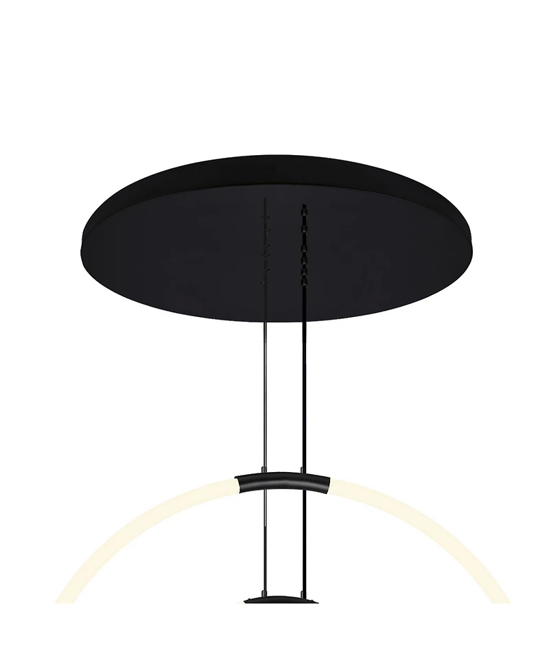 Cwi Lighting 63" Metal Hoops 6 Light Led Chandelier