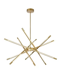 Cwi Lighting 36.5" Metal Oskil Led Integrated Chandelier