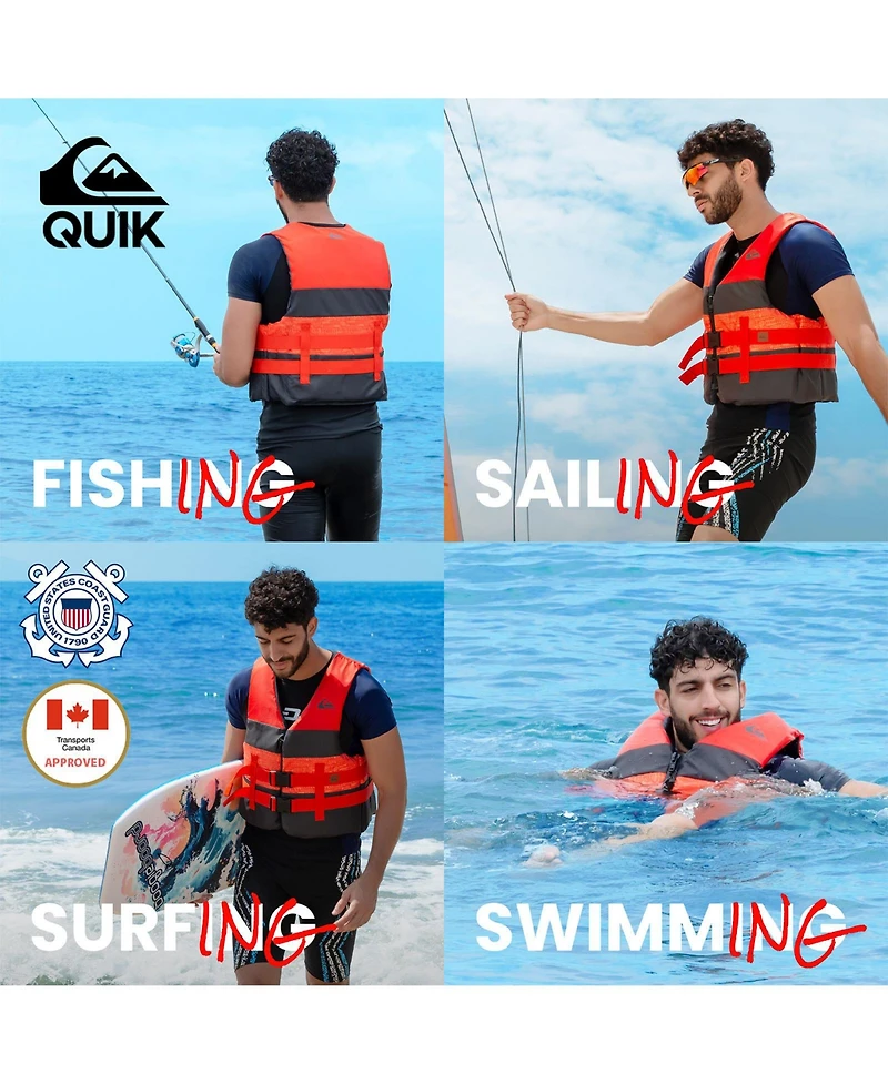 Quiksilver Uscg Approved Adult Life Vest