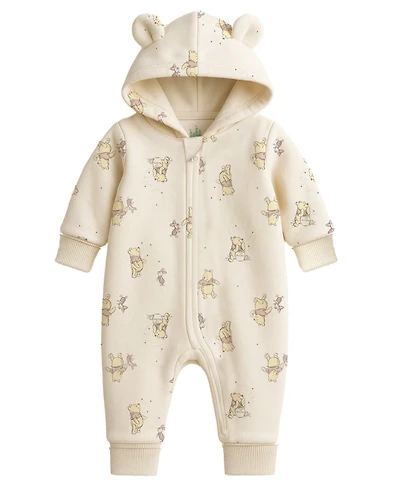 Disney Baby Boys Neutral Pooh Hooded Coverall