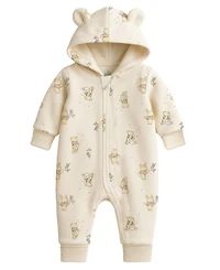 Disney Baby Boys Neutral Pooh Hooded Coverall