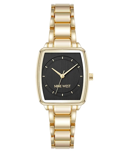 Anne Klein Women's Quartz Cushion Gold-Tone Metal Alloy Watch