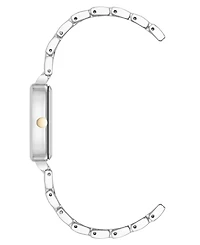 Anne Klein Women's Quartz Cushion Silver-Tone and Gold-Tone Metal Alloy Watch, 26mm