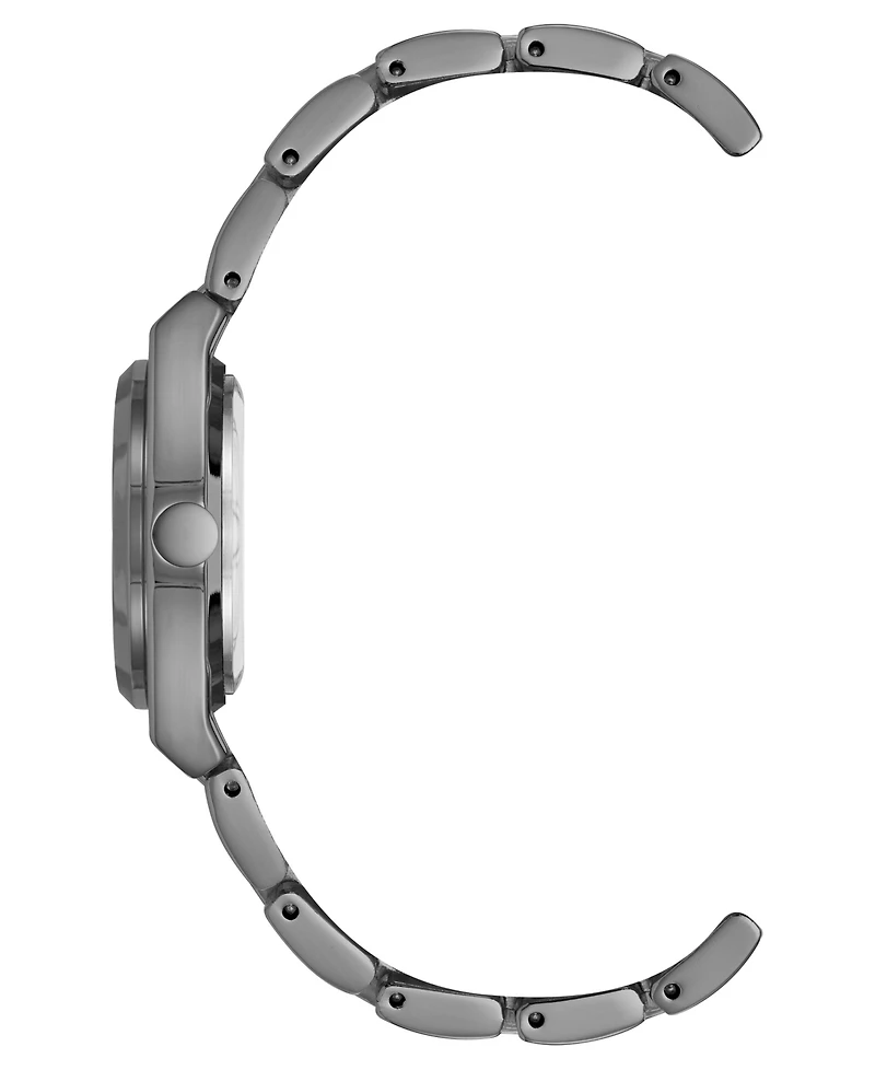 Anne Klein Women's Quartz Minimalist Gray Metal Alloy Watch, 30mm