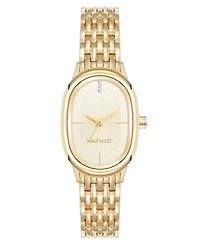 Anne Klein Women's Quartz Delicate Oval Gold-Tone Metal Alloy Watch, 23mm