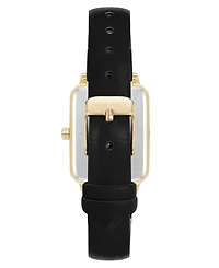 Nine West Women's Quartz Petite Leather and Gold-Tone Watch
