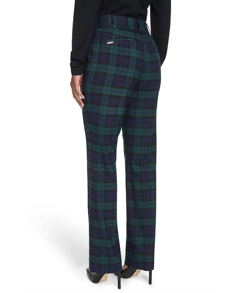 Tommy Hilfiger Women's Watch Plaid Bootcut Trousers