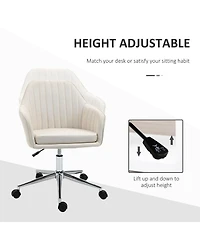 Vinsetto Office Computer Chair w/Tub Shape Design, & Lined Pattern Back,