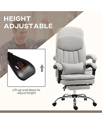 Vinsetto Reclining Vibration Massage Office Chair with Heat, Pillow