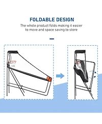 Soozier Electronic Basketball Hoop Game with Score Board, Fold-Up, Hoop Sensor