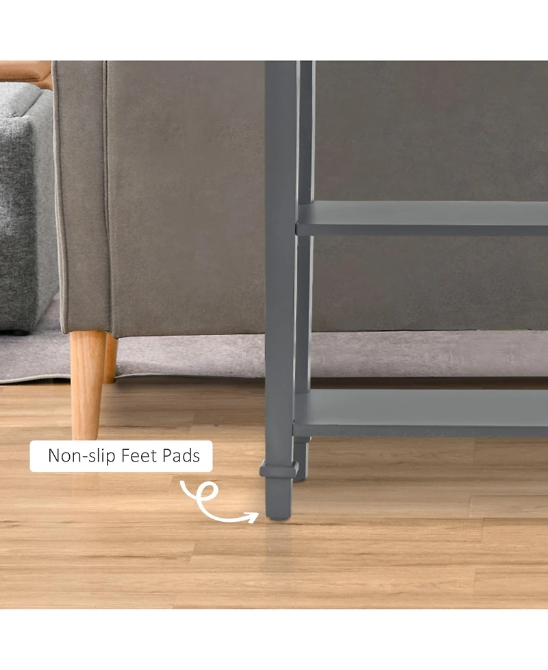 Homcom Modern Style Console Table Sofa Side Desk with Drawer for Entryway,