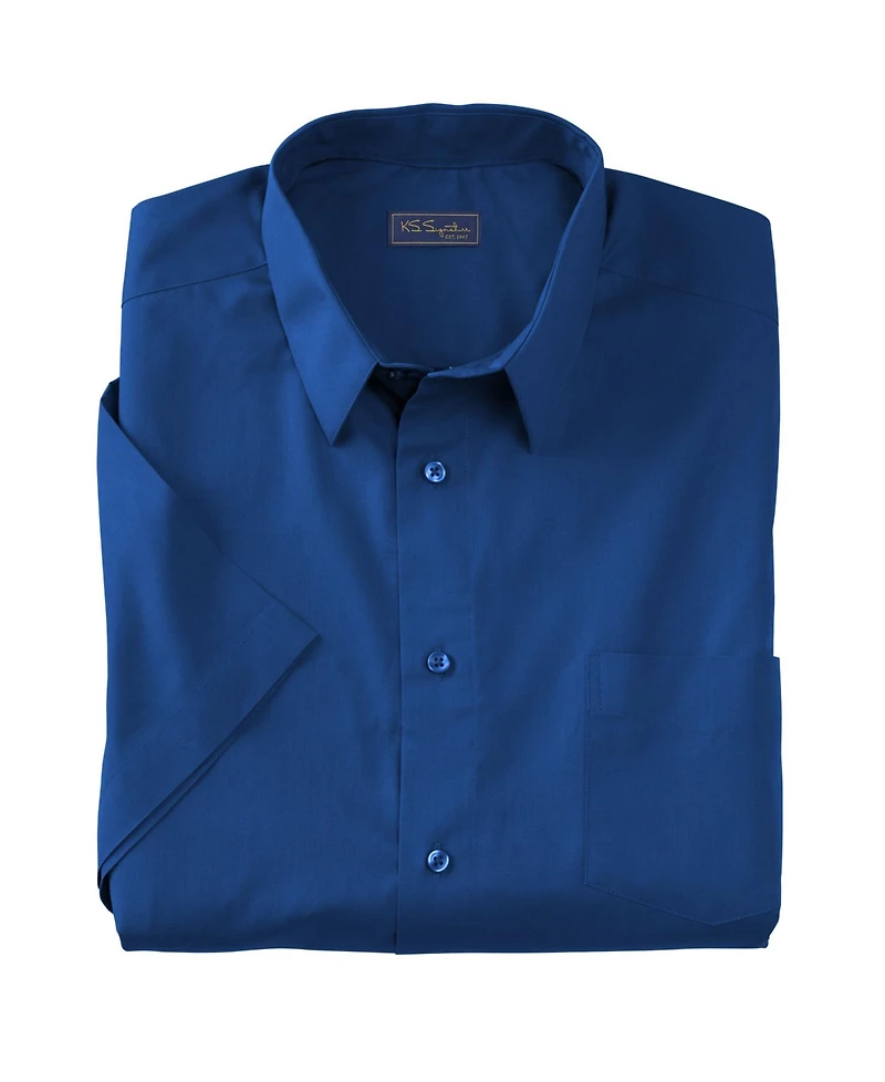 KingSize Big & Tall Wrinkle-Free Short-Sleeve Dress Shirt