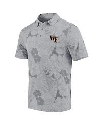 Tommy Bahama Men's Gray Wake Forest Demon Deacons Miramar Blooms Polo Shirt
