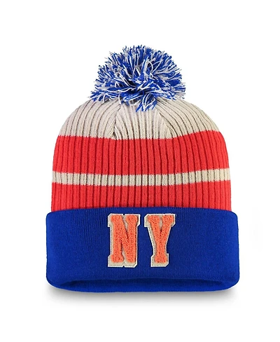 Fanatics Men's Royal New York Islanders True Classics Cuffed Pom with Knit Hat