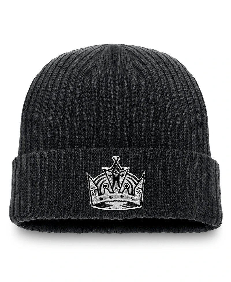 Fanatics Men's Black Los Angeles Kings Component Cuffed Knit Hat