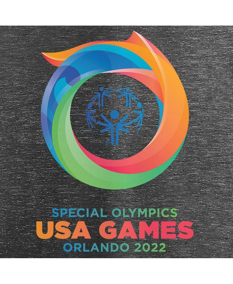 Fanatics Big Boys and Girls Heather Charcoal 2022 Special Olympics Usa Games Primary Logo T-Shirt