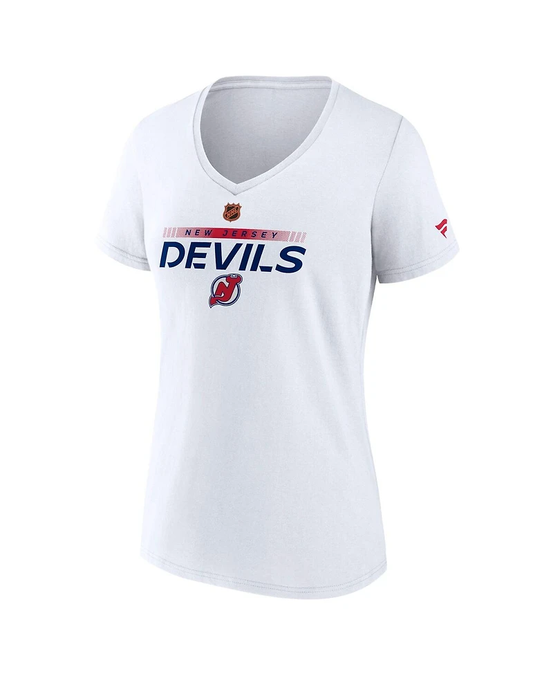 Fanatics Women's White New Jersey Devils Special Edition V-Neck T-Shirt