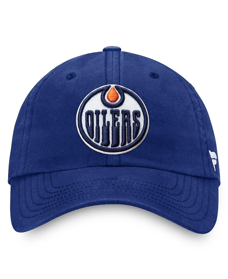 Fanatics Men's Royal Edmonton Oilers Core Primary Logo Adjustable Hat