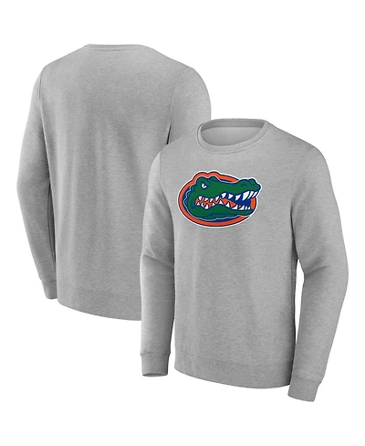 Fanatics Men's Gray Florida Gators Applique Fleece Pullover Sweatshirt