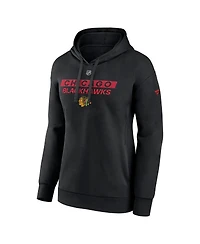Fanatics Women's Black Chicago Blackhawks Authentic Pro Core Primary Fleece Pullover Hoodie