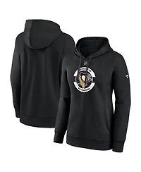 Fanatics Women's Black Pittsburgh Penguins Authentic Pro Core Secondary Fleece Pullover Hoodie