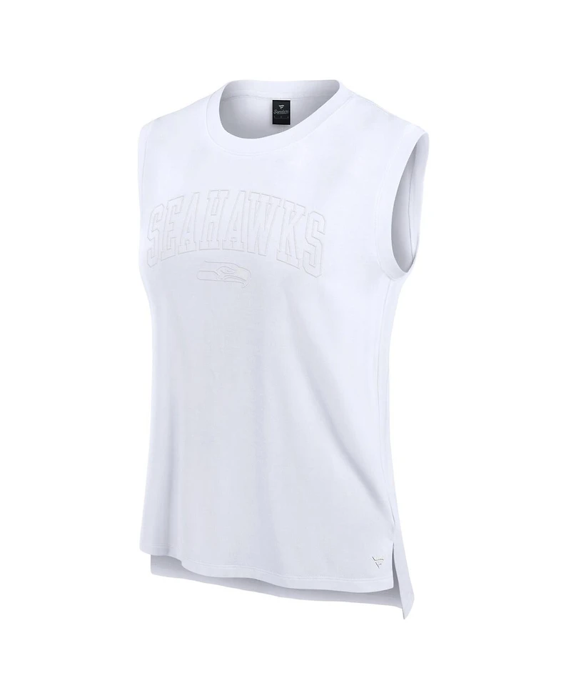 Fanatics Women's White Seattle Seahawks Studio Gym Tank Top