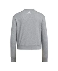 Adidas Women's Gray Miami Hurricanes Pullover Crewneck Sweatshirt