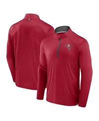 Fanatics Men's Red Tampa Bay Buccaneers Defender Long Sleeve Quarter-Zip Jacket