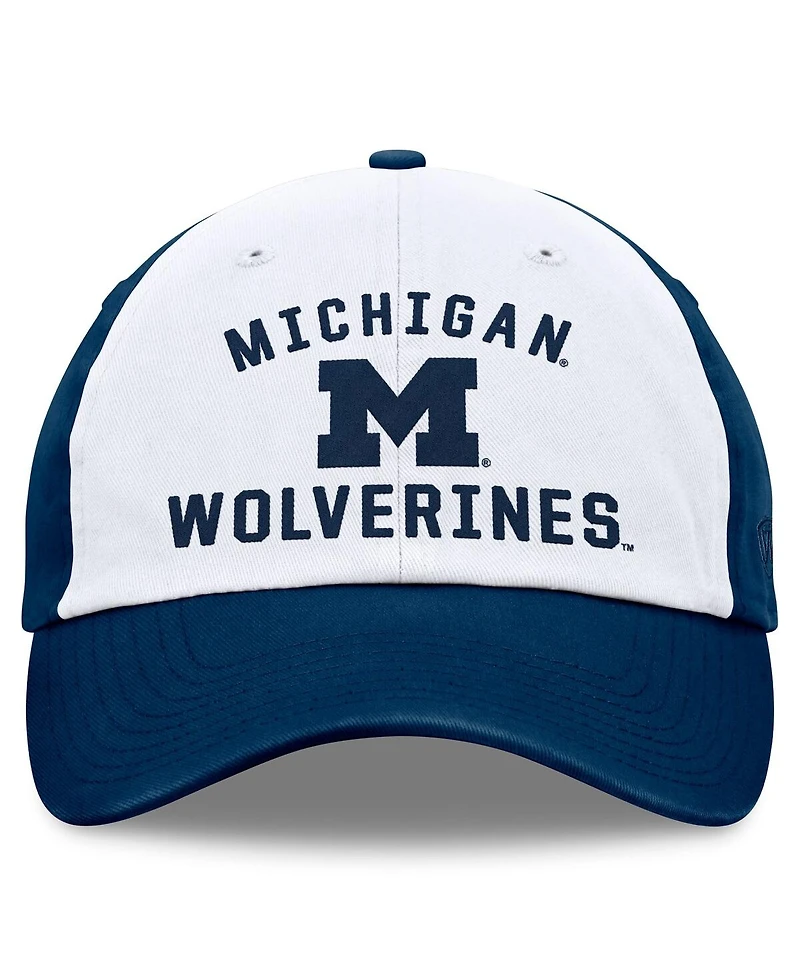 Top of the World Men's White/Navy Michigan Wolverines Heritage Weston Adjustable Hat