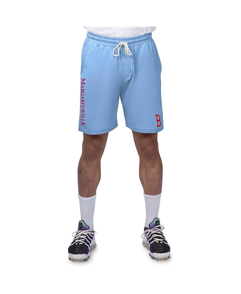 Margaritaville Men's Light Blue Boston Red Sox Peached French Terry Shorts