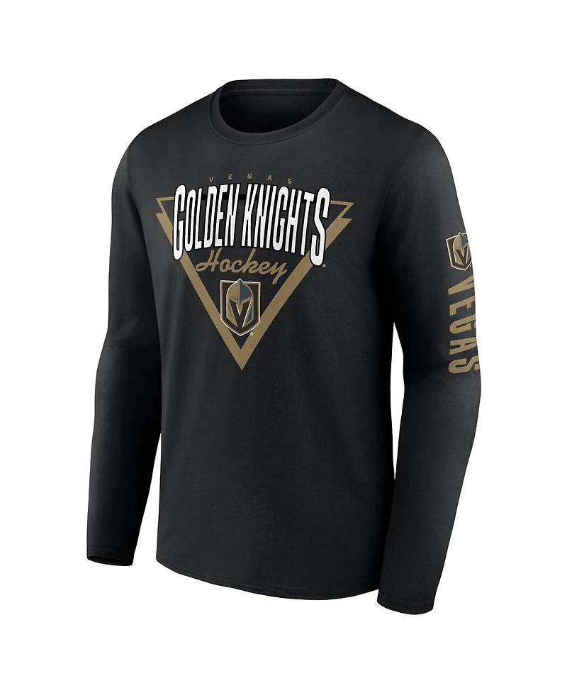 Fanatics Men's Black Vegas Golden Knights Headline Long Sleeve T-Shirt