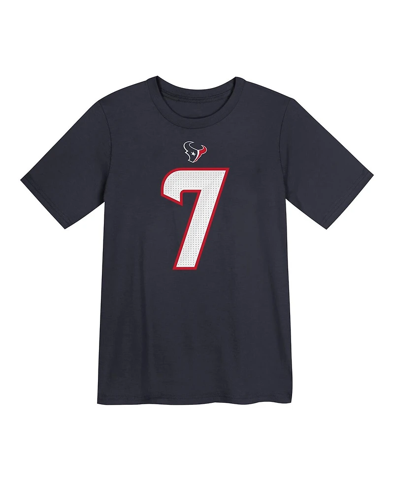 Nike Preschool C.j. Stroud Navy Houston Texans Player Name Number T-Shirt