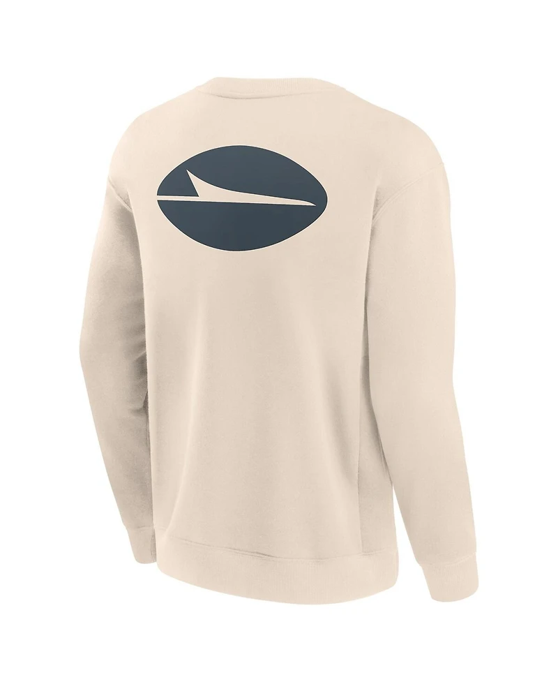 Fanatics Men's Cream New York Jets Elements Future Ground Lettering Pullover Sweatshirt