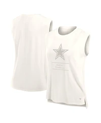 Fanatics Women's Cream Dallas Cowboys Studio Embrace Tank Top