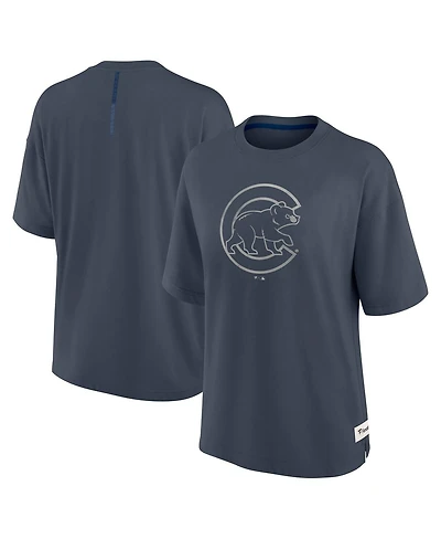 Fanatics Women's Blue Chicago Cubs Oversized Elements Raw Edge Future Ground T-Shirt
