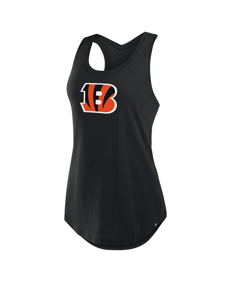 Fanatics Women's Black Cincinnati Bengals Iron Fan Tank Top