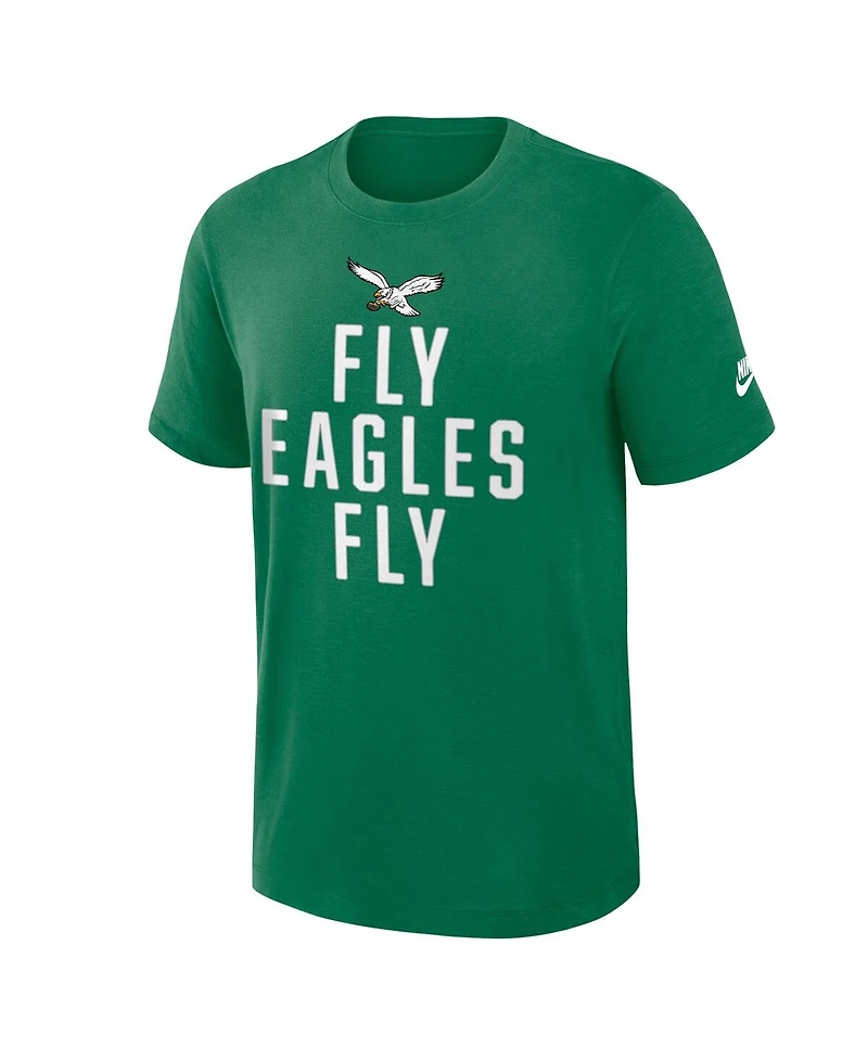 Nike Men's Kelly Green Philadelphia Eagles Direct Handoff Rewind Slub Performance T-Shirt