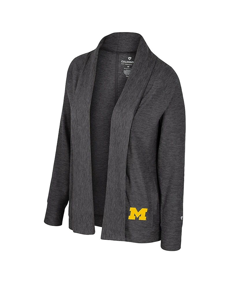 Colosseum Women's Charcoal Michigan Wolverines Dash Cardigan