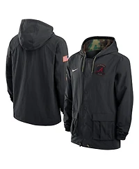 Nike Men's Black Alabama Crimson Tide Full-Snap Hoodie Military Jacket