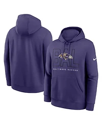 Nike Men's Purple Baltimore Ravens Busted Play Club Fleece Pullover Hoodie