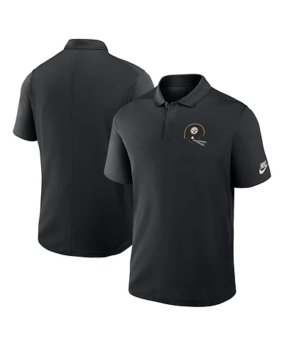 Nike Men's Black Pittsburgh Steelers Rewind Victory Performance Polo Shirt