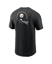 Nike Men's Black Pittsburgh Steelers Rewind Front and Back Hit Essential T-Shirt
