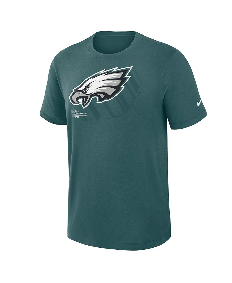 Nike Men's Midnight Green Philadelphia Eagles Left End Run Slub Performance T-Shirt