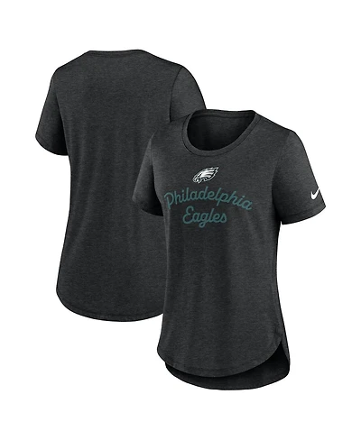 Nike Women's Black Philadelphia Eagles Script Tri-Blend T-Shirt