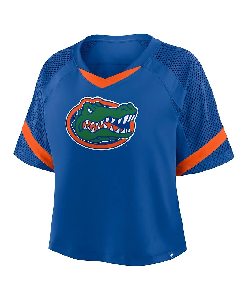 Fanatics Women's Royal Florida Gators Oversized Raglan V-Neck Fashion Jersey