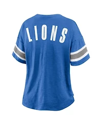 Fanatics Women's Blue Detroit Lions Redzone Curl Route T-Shirt