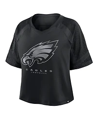 Fanatics Women's Philadelphia Eagles Oversized Raglan V-Neck Blackout Fashion Jersey