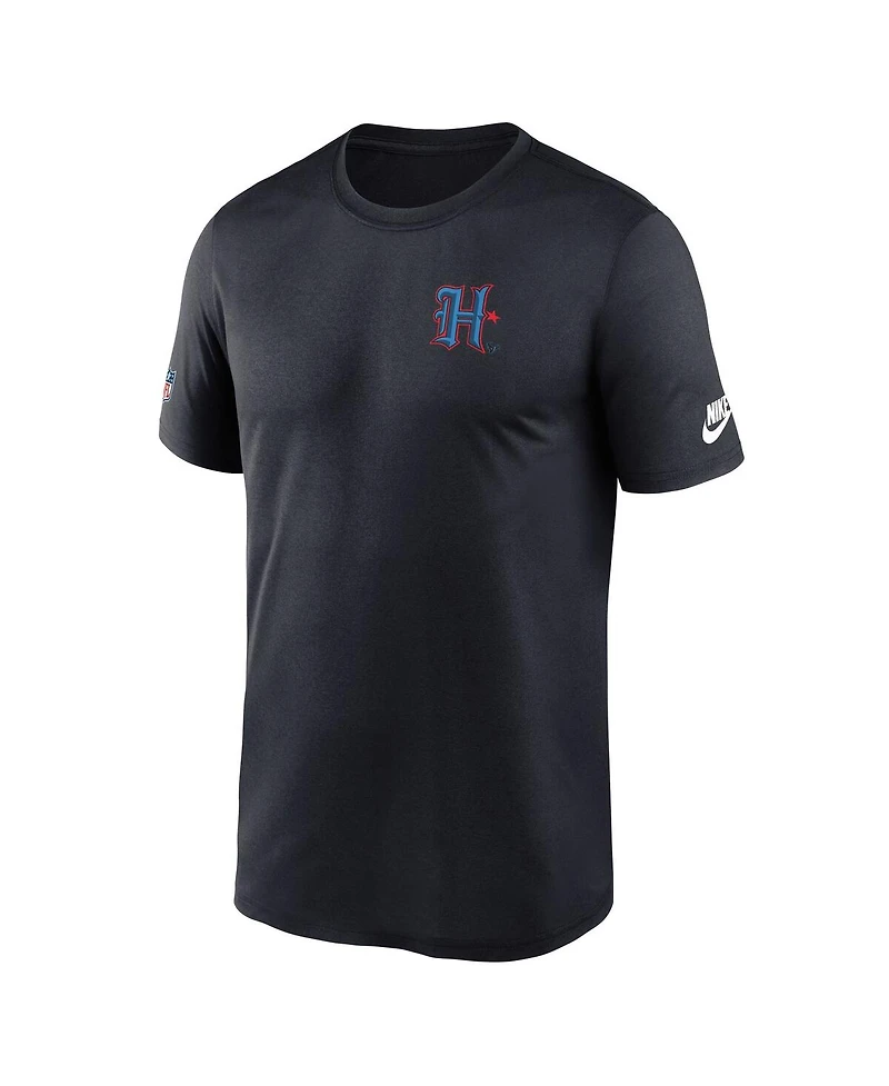 Nike Men's Navy Houston Texans Sideline Alt Pack Small Logo Legend Performance T-Shirt