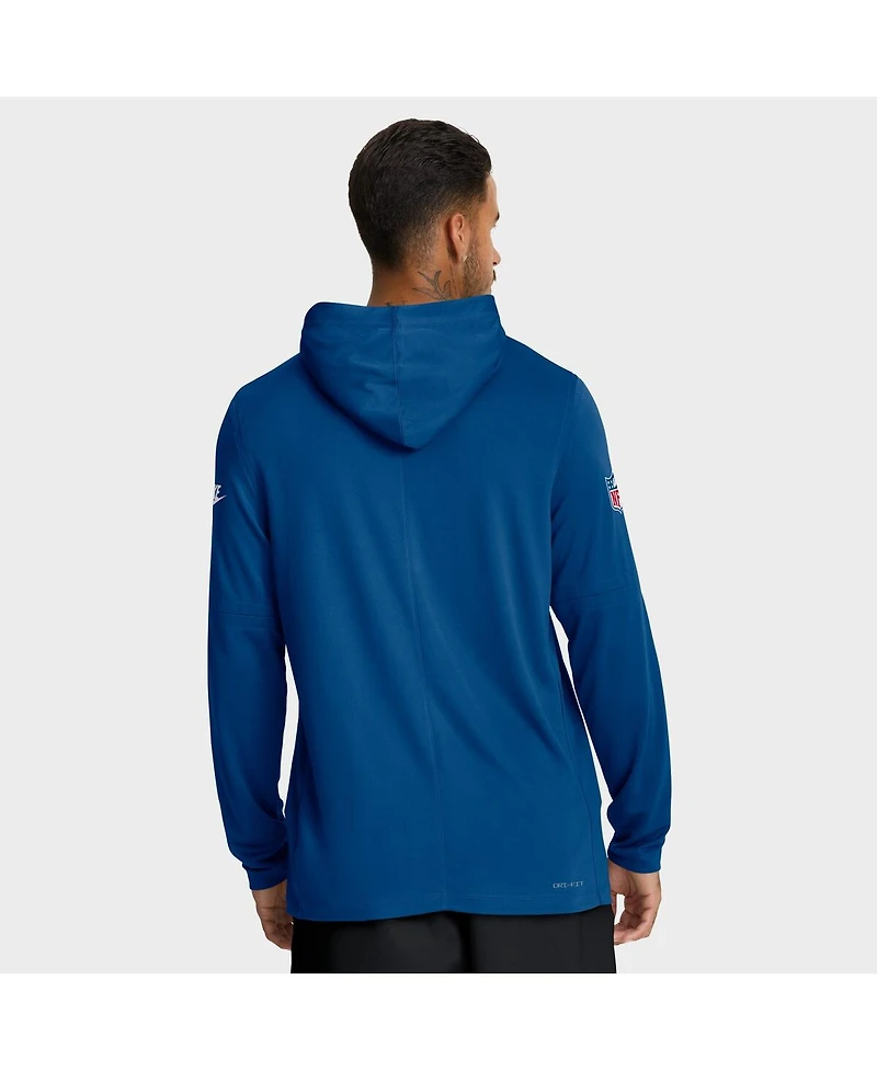 Nike Men's Royal Indianapolis Colts Alt Pack Pass Accuracy Performance Long Sleeve Hoodie T-Shirt